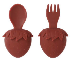 Strawberry fork and spoon