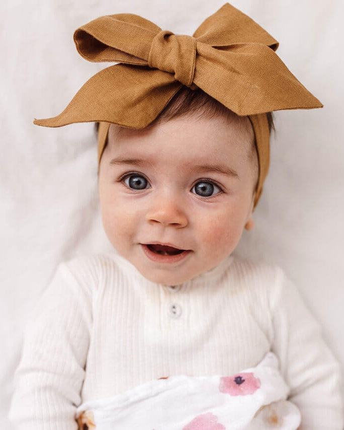 Linen Bow Headband Wrap