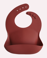 Load image into Gallery viewer, Silicone Baby Bib (Solid colours)
